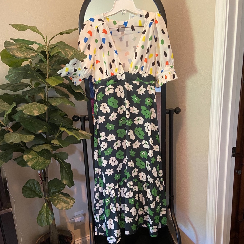 ASOS DESIGN plunge tea maxi dress
